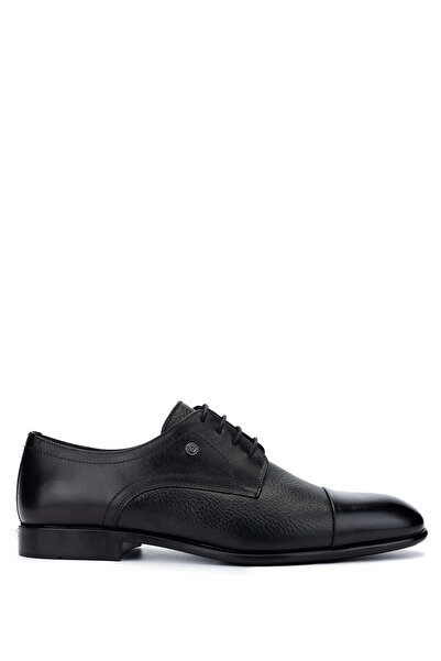 Tamer Tanca Men's Genuine Leather Black Classic Shoes
