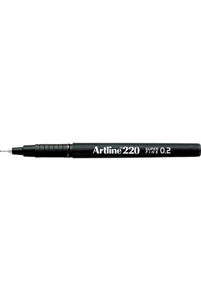artline 220 قلم ذو طرف لباد فائق الجودة مقاس 0.2 مم باللون الأسود