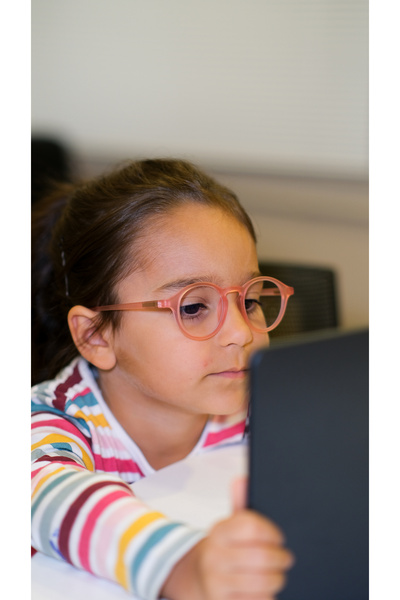 SOLEDA Candy Pink Screen Glasses for 6-12 Years Old Children