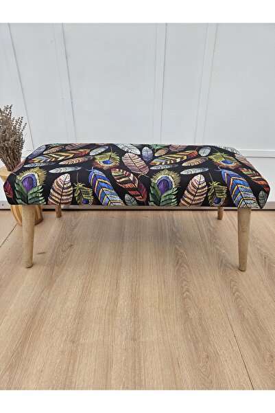 daddi ahşap KAPI ÖNÜ DİKDÖRTGEN PUF, DESENLİ ŞIK PUF,