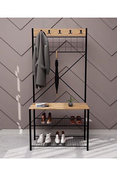 Güzelkan Geniş Metal Portmanto, Elbise Askılığı, Vestiyer, Ayakkabılık