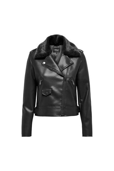 ONLY Onlvilhelma Women's Leather Jacket