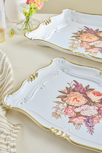 Karaca 33/42 Cm Buchet dreptunghiular din melaminat Tava dubla