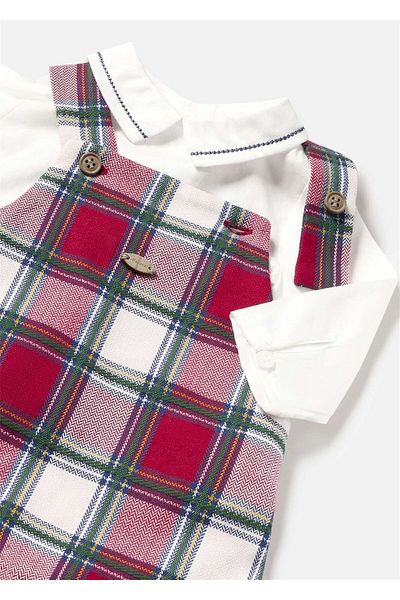 MAYORAL Red 3-Piece Plaid Suit for Baby Boy - 2631