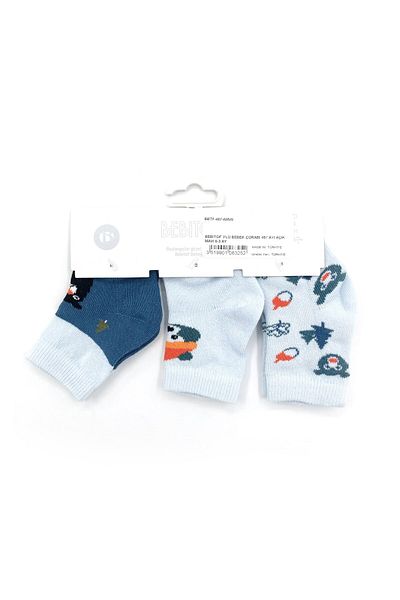 Bebitof Baby Bebitof 407 Model 3-Piece Baby Socks