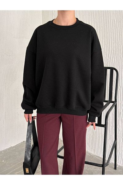 Noa Noa Суитшърт с 3 нишки и повдигнати елементи Oversize Basic