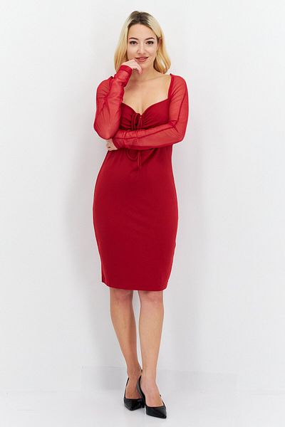 Calvin Klein Jeans Women Plain Midi Dress, Red