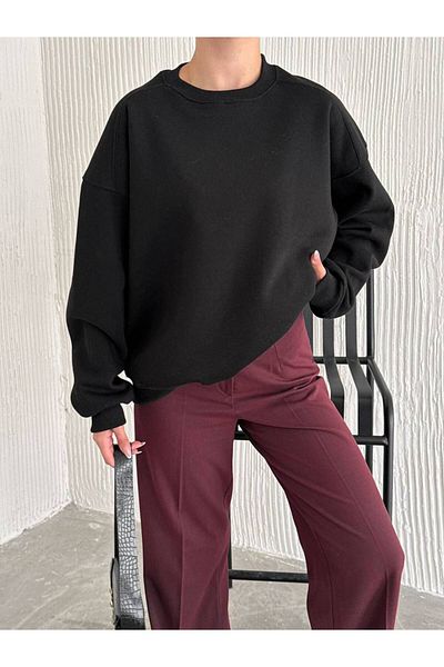 Noa Noa Суитшърт с 3 нишки и повдигнати елементи Oversize Basic