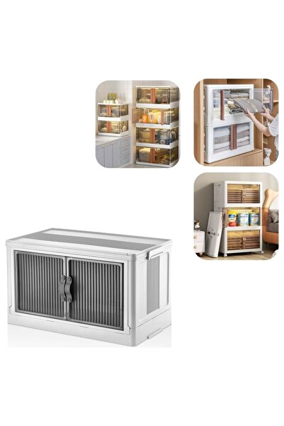 E-LİFE HOME Çok Amaçlı Kapaklı Portatif Istiflenebilir Organizer Dolap ve Sak...