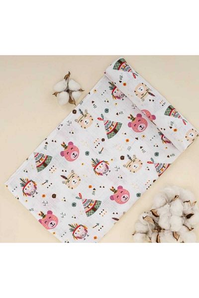Alpıno ALPINOBABY MUSLIN COVER 85cm*85 cm (3 pieces) 100% COTTON BABY BLANKET