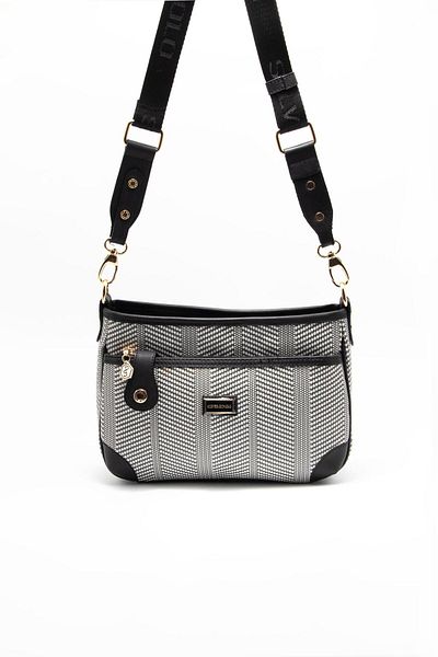 Silver Polo Negru Alb - Geantă neagră SP1160 pentru femei