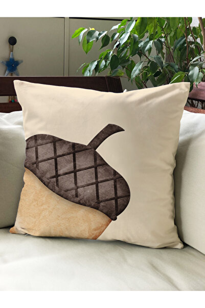 Evmila Husă de pernă din catifea 43x43 cu tema de toamnă