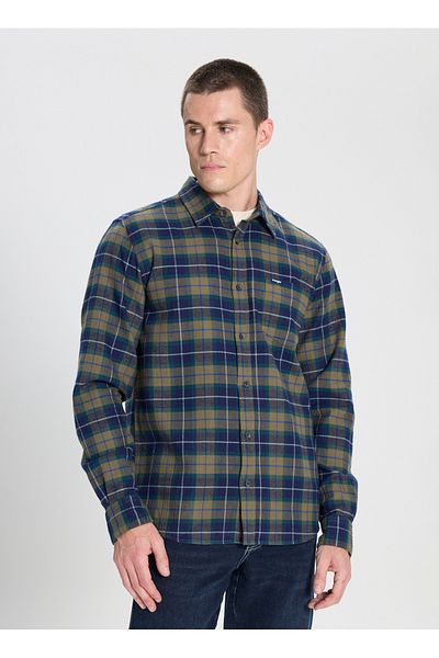 WRANGLER Χαλαρωμένο ανδρικό πουκάμισο Χακί W 5646722359   Χακί πουκάμισο