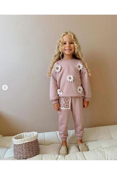 RAPAPA Girl's 2 Thread Top and Bottom Tracksuit Set 1519 V