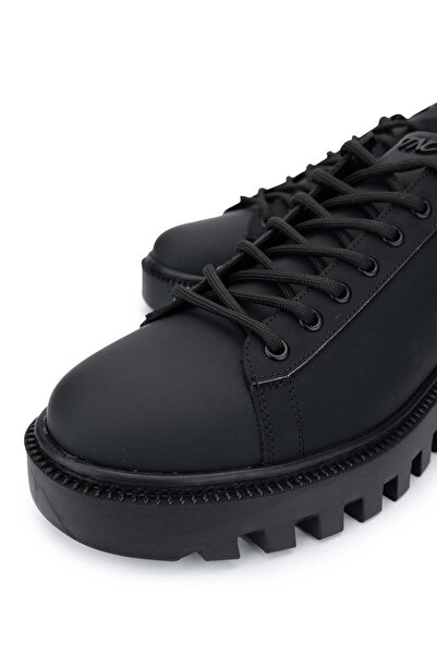 Tamer Tanca Men's Genuine Leather Black Casual Shoes