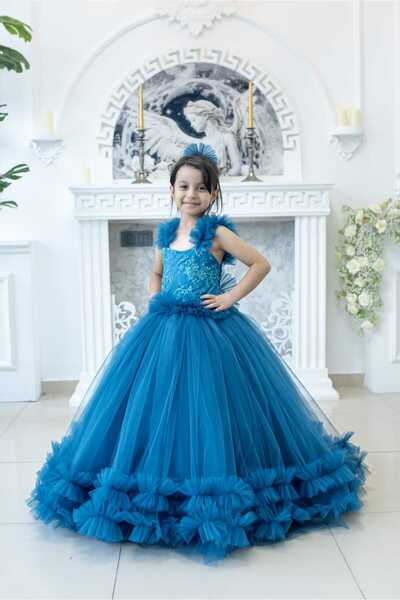 zde dikim evi Дитяче вечірнє плаття - модель «Принцеса», двошарове, з рюшами ...