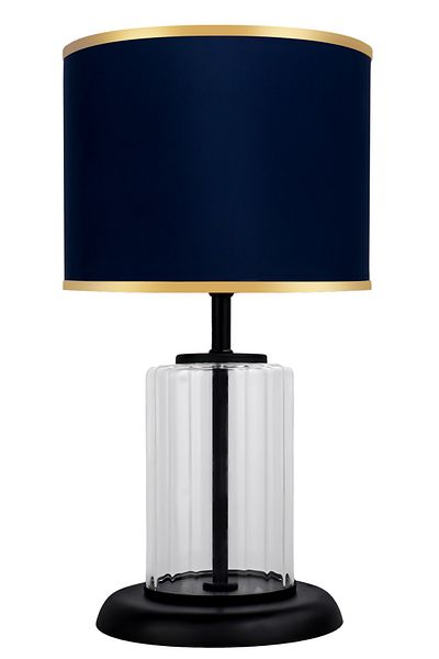 MINIMAL ETICARET VE BILGI TEKNOLOJILERI Monarch Transparent Black Striped Glass Lampshade