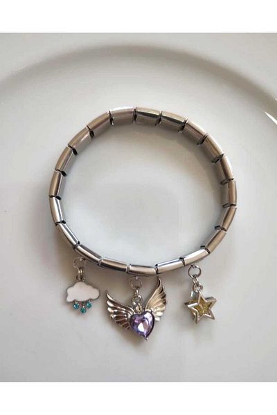 HKN AVM ACCESSORİES Italian Charm Steel Bracelet Adjustable Special Series Season Dangle Model Bracelet