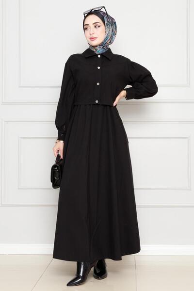 Sevitli Cepken Detailed Dress Suit-Black