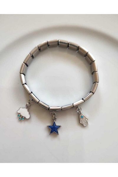 HKN AVM ACCESSORİES Italian Charm Steel Bracelet Adjustable Special Series Season Dangle Model Bracelet