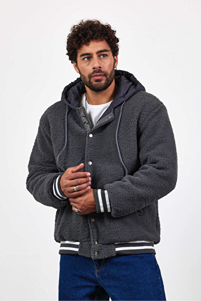 İLKCET MODA Κολεγιακό παλτό Unisex με κουκούλα