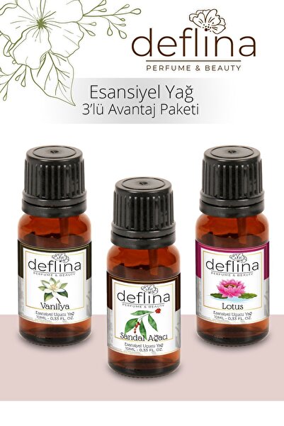 3'lü Avantaj Set4 Esansiyel Uçucu Yağ Aromaterapi Difüzör Esansı Hava Nemlendirici Oda Kokusu 3x10ml