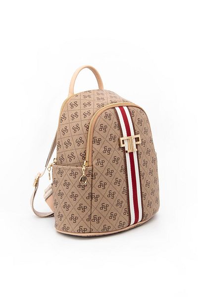 Silver Polo Silver & Polo Dark Beige - Tan Sp1161 Women's Backpack