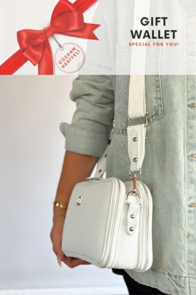 Just Polo حقيبة كتف بحزام طويل قابل للتعديل مكونة من 5 أقسام مع هدية محفظة