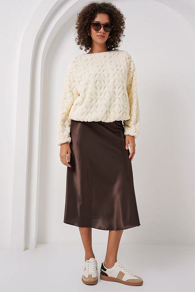Bigdart 55445 Modell Ecru Plüschpullover