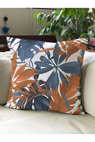 Evmila Husă de pernă din catifea 43x43 cu tema de toamnă