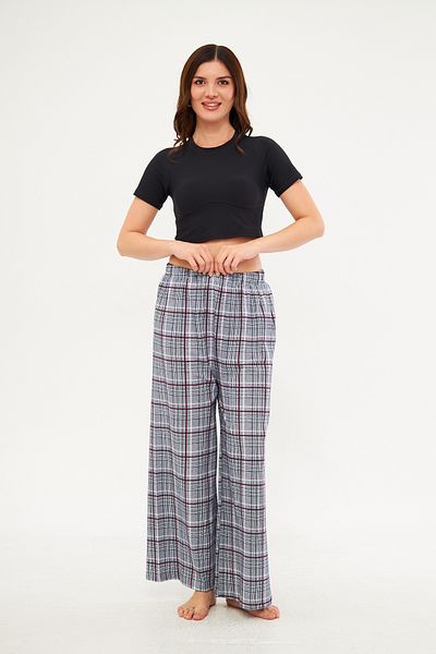 Avones Pantaloni de pijama spanioli cu imprimeu lateral fără sudură pentru femei