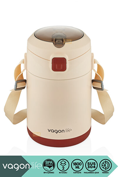 Vagonlife Bento 1800ml Lunchbox Yeni Koleksiyon 2 Kaseli 4-6Saat Termos Özell...
