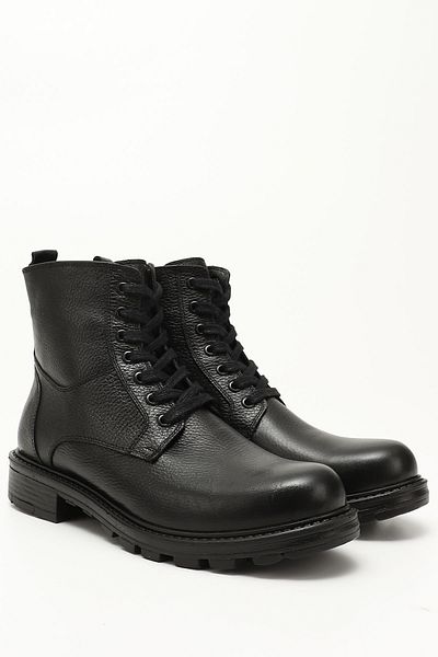 GÖNDERİ(R) Men's Black Zippered Genuine Leather Boots