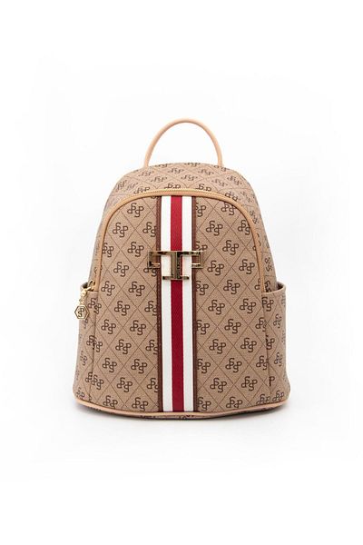 Silver Polo Silver & Polo Dark Beige - Tan Sp1161 Women's Backpack