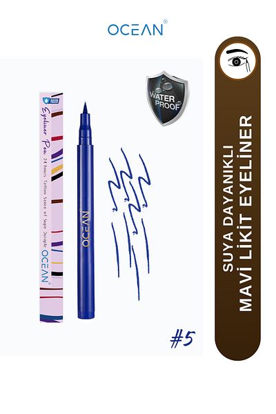 Ocean Blue Liquid Pen Eyeliner - Waterproof and Intense Pigmented