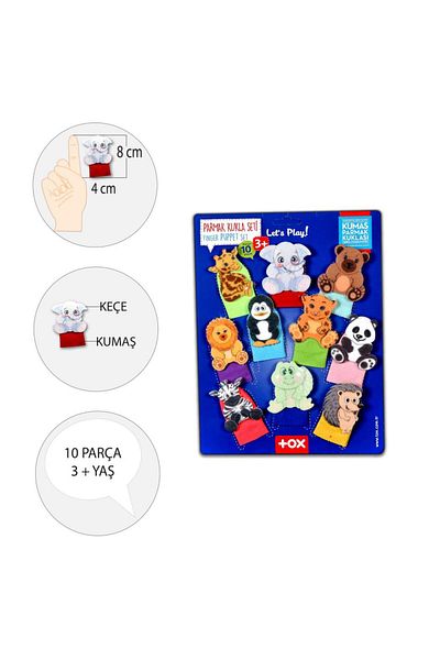 aylintac Wild Animals 10 Piece Finger Puppet T782, Educational Toy