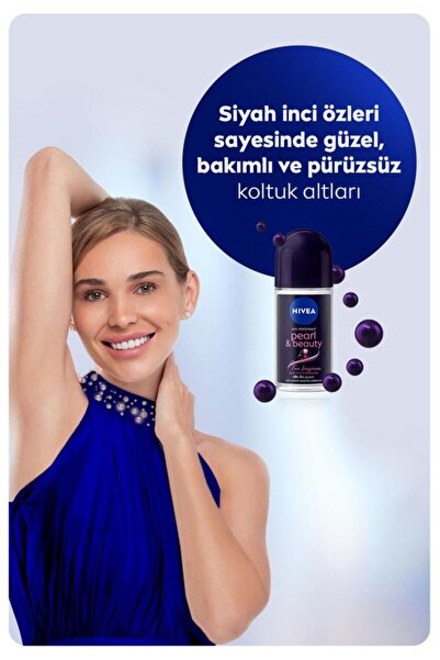 NIVEA Kadın Roll On Deodorant Pearl&beauty Fine Fragrance,48 Saat Anti-perspirant Koruma 50ml X3 Ad