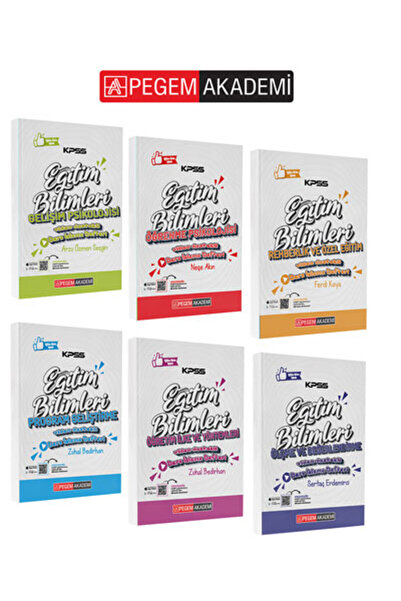 Pegem Akademi Yayıncılık KPSS Eğitim Bilimleri Ders İzleme Defteri Seti (6.Ki...