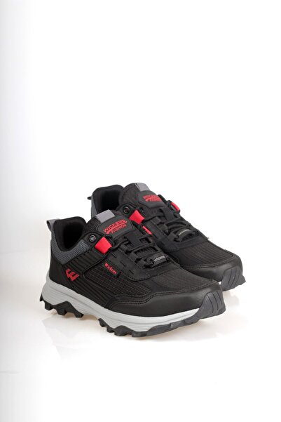 Wickers 2699 Wickers Siyah Kırmızı Su İtici Kaymaz Taban Erkek Spor Ayakkabı