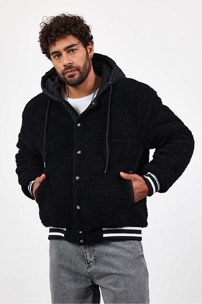 İLKCET MODA Κολεγιακό παλτό Unisex με κουκούλα