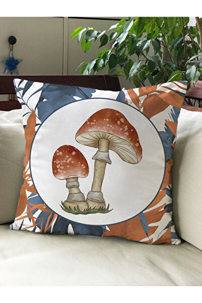 Evmila Husă de pernă din catifea 43x43 cu tema de toamnă