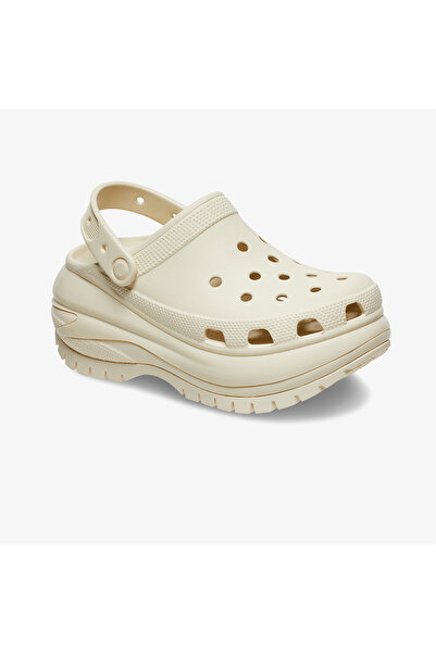 Crocs Classic Mega Crush Kadın Krem Terlik