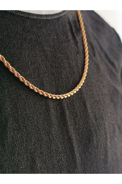 Store Steel Fine Twist Pattern Chain Necklace
