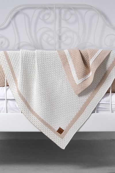 DALİSA Shell Double Sided Knitwear Knit Above Knee TV Blanket, Children's Blanket Stone - 130x150
