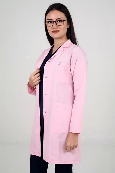 DENİZ İŞ ملابس العمل البحرية للنساء من قماش الألبكة باللون الوردي