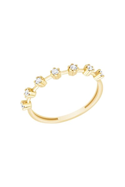 Diamond Line-Gülaylar 14 Ayar Altın Taşlı Yüzük