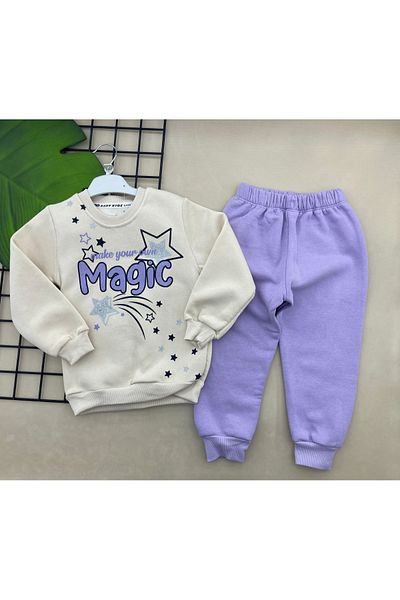 EXTRAÇARŞI Girl 2/5 Years Old Printed 3 String Track Suit