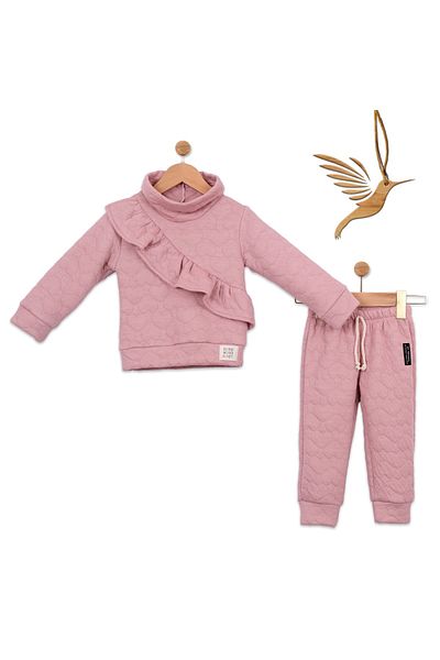 lorio kids 2-5 Years Girl's Heart Quilted Double Set