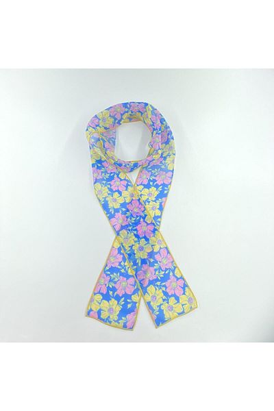 Tedz Collection PAREDORA Daisy Blue Yellow Hippie Scarf