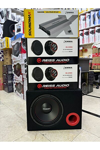 REISS AUDIO Reıss 30cm Bass Soundmax 5 Kanallı Anfi Reıss Iki Takım 20cm Midrange
